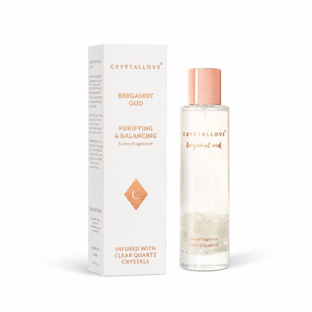 CRYSTALLOVE Bergamot Oud & Clear Quartz Mgiełka Zapachowa do Wnętrz 100 ml