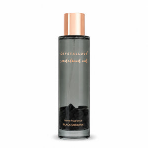 CRYSTALLOVE Sandalwood Oud & Black Obsidian mgiełka zapachowa do wnętrz 100 ml