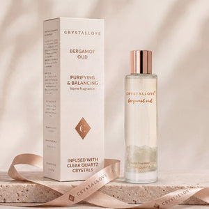 CRYSTALLOVE Bergamot Oud & Clear Quartz Mgiełka Zapachowa do Wnętrz 100 ml