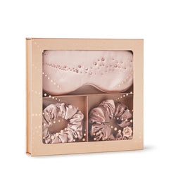 CRYSTALLOVE Silk eye mask & scrunchies set - limited edition