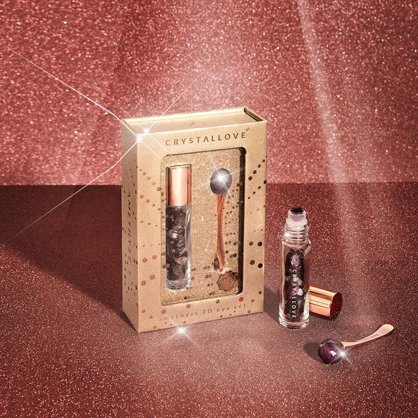 amethyst 3d eye set - masażer pod oczy z kryształem