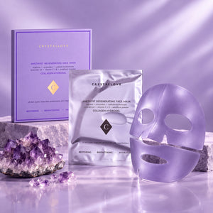 Amethyst Regenerating Face Mask | CRYSTALLOVE Hydrożelowa Maska do Twarzy z Ametystem