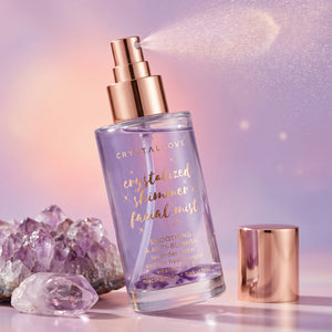 Mgiełka do twarzy CRYSTALLOVE Amethyst Shimmer Facial Mist z dodatkiem kryształów ametystu