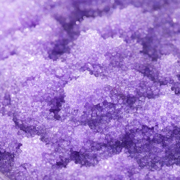 Lawendowy peeling do ciała z ametystem CRYSTALLOVE – naturalny peeling z kryształami