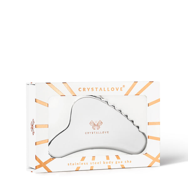 Body Gua Sha ze stali nierdzewnej CRYSTALLOVE w eleganckiej prezentacji