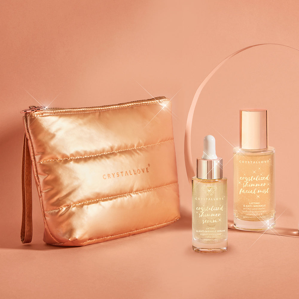 Clear Quartz Skincare Duo CRYSTALLOVE – zestaw pielęgnacyjny z kryształem górskim