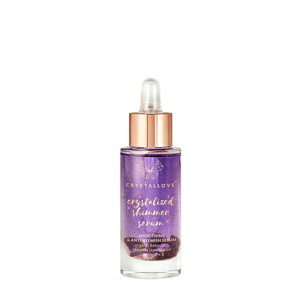 crystallove amethyst shimmer serum - serum do twarzy z ametystem i bakuchiolem i kryształami