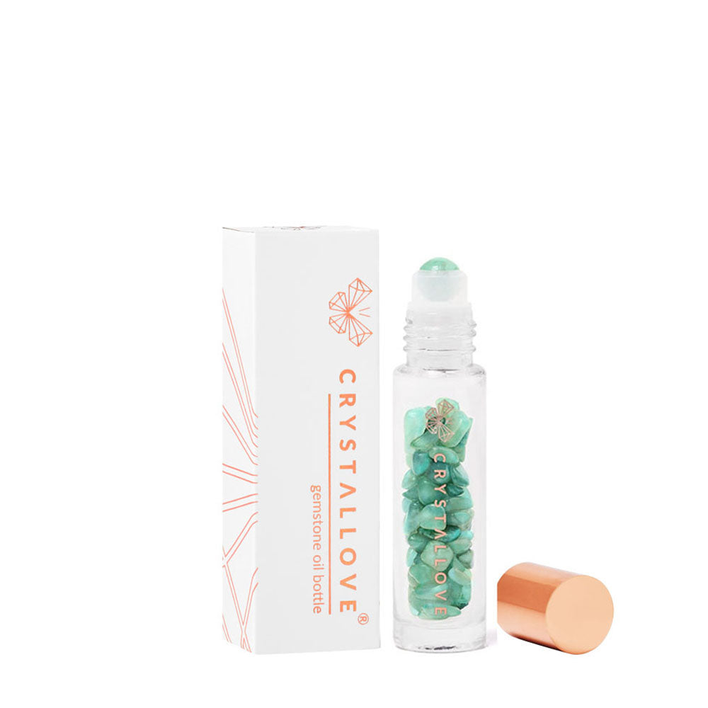 crystallove buteleczka na olejek z amazonitem - roll-on