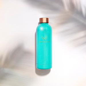 crystallove butelka termiczna na wodę amazonite - butelka turkusowa 500ml