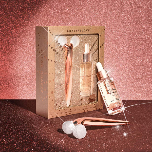 crystallove clear quartz 3d lift sculpt set - pomysł na prezent dla niej
