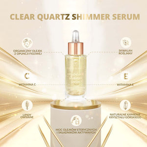 crystallove clear quartz shimmer serum - serum do twarzy z kryształem górskim i skwalanem