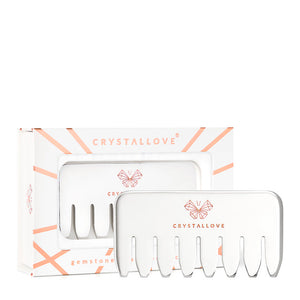 crystallove cryo ice comb - grzebień do masażu skóry głowy i ciała ze stali nierdzewnej