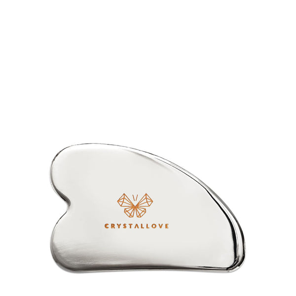 crystallove cryo ice gua sha plytka do masazu twarzy - stal nierdzewna