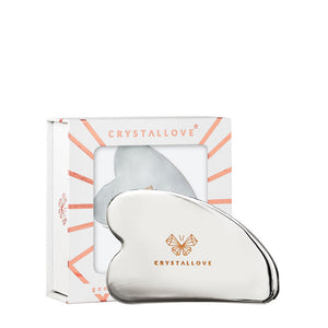 CRYSTALLOVE Cryo Ice Gua Sha płytka do masażu twarzy gua sha ze stali nierdzewnej - stainless steel gua sha