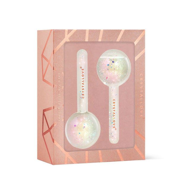 crystallove cryolift ice globes - szklane kule do masazu twarzy w pudelku