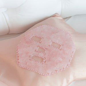 Maska na twarz z kwarcu różowego do relaksu i pielęgnacji – CRYSTALLOVE