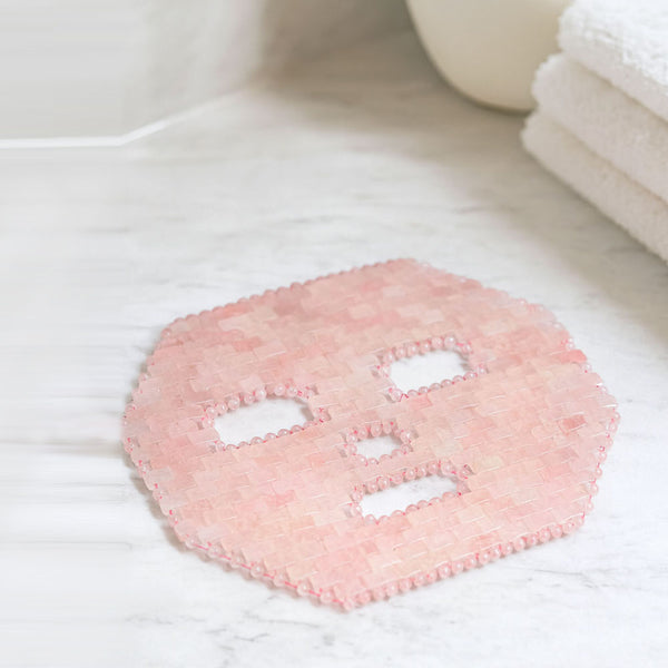Duża maska na twarz z kwarcu różowego – CRYSTALLOVE