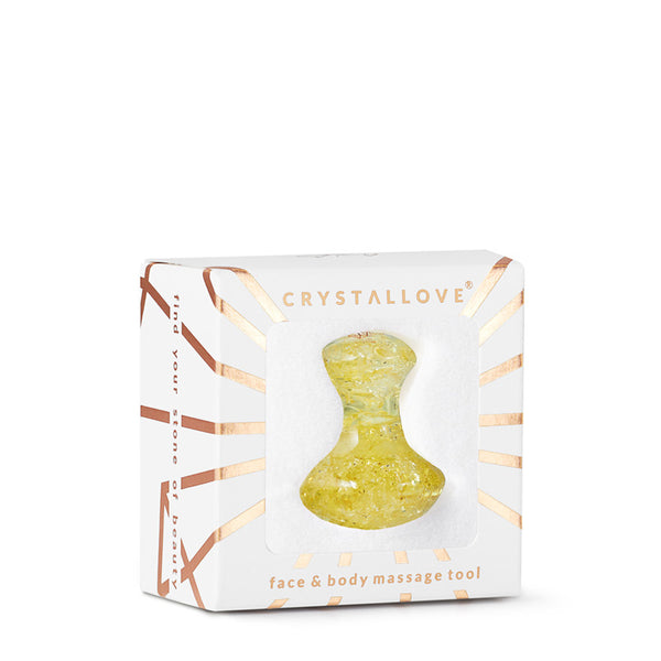 crystallove grzybek do masażu z bursztynu cytrynowego - amber