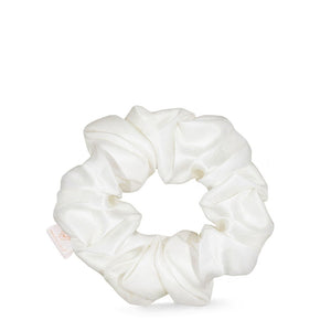 crystallove gumka do wlosow z jedwabiu ivory - scrunchie