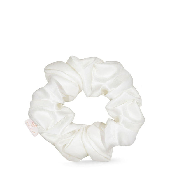 crystallove gumka do wlosow z jedwabiu ivory - scrunchie