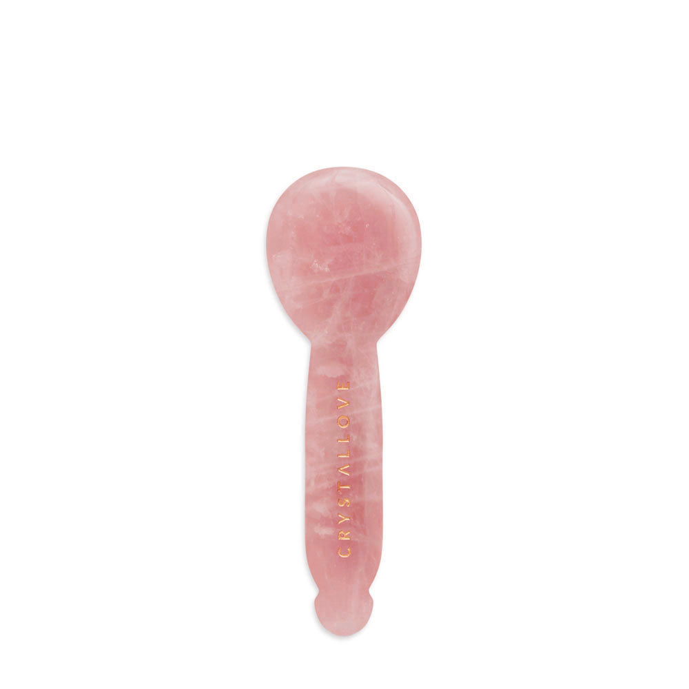 crystallove masazer gua sha pod oczy z kwarcu rozowego