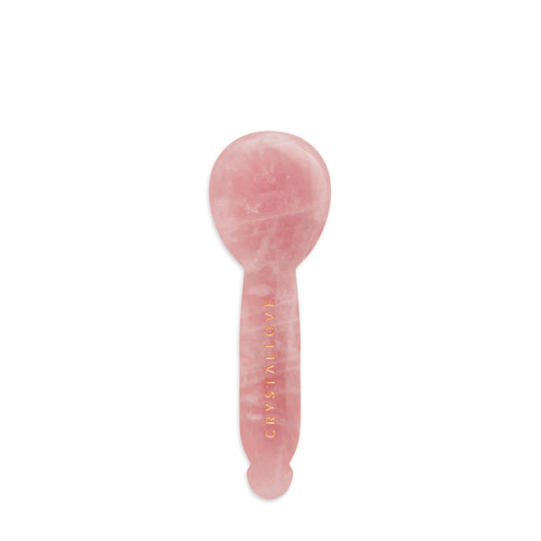 crystallove masazer gua sha pod oczy z kwarcu rozowego