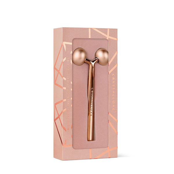 crystallove masazer liftingujacy do twarzy - roller do masażu - rose gold