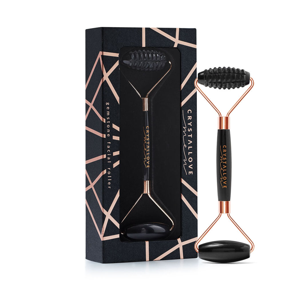 crystallove men masazer do twarzy 3d z obsydianu - roller 3d