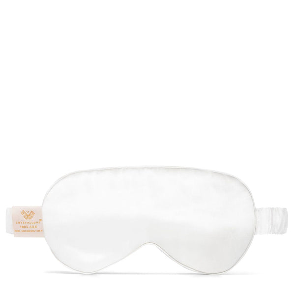 crystallove opaska na oczy z jedwabiu do spania - ivory