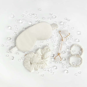 crystallove opaska na oczy z jedwabiu ivory - jedwa mulberry 22 momme