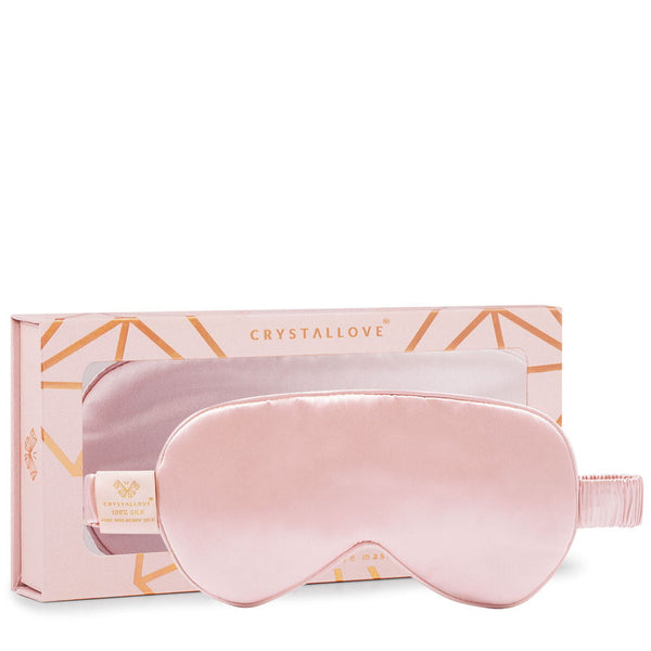 crystallove opaska na oczy z jedwabiu rose