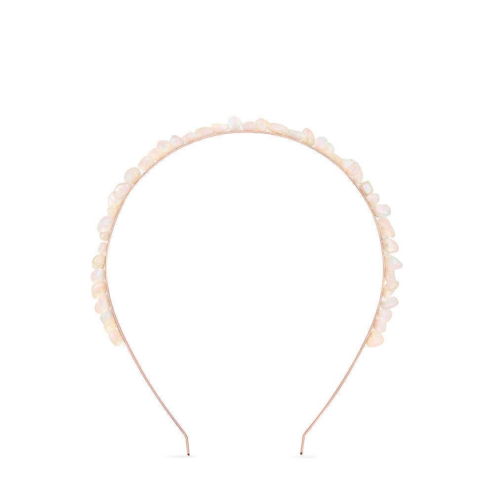 Opaska na włosy CRYSTALLOVE z naturalnym kamieniem księżycowym