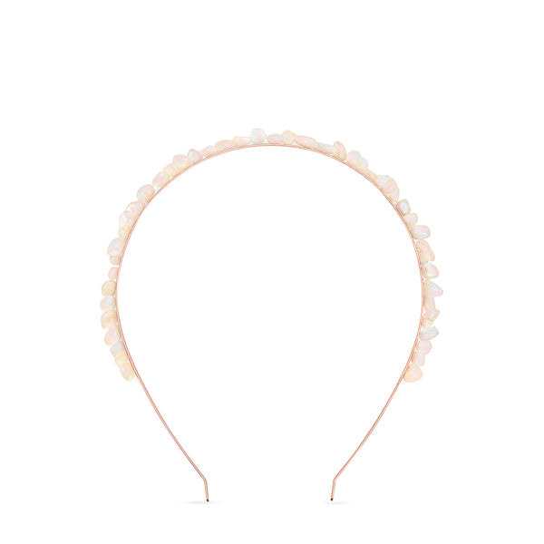 Opaska na włosy CRYSTALLOVE z naturalnym kamieniem księżycowym