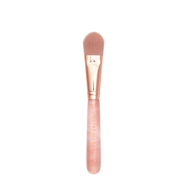 crystallove pedzel do maseczki z kwarcu rozowego - rose quartz mask brush