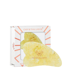 crystallove plytka do masazu gua sha z bursztynu cytrynowego