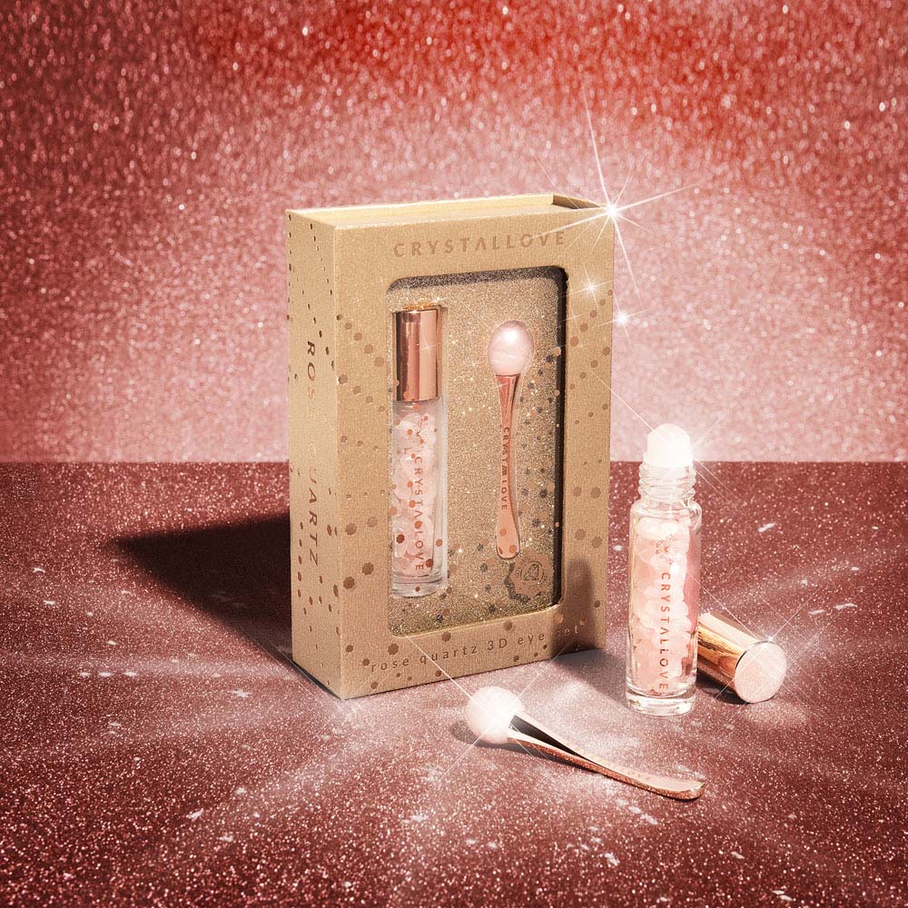 crystallove rose quartz 3D eye set