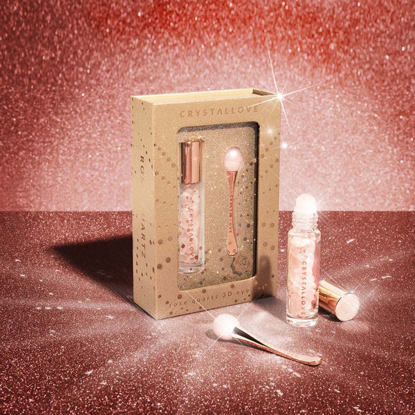 crystallove rose quartz 3D eye set - pomysł na prezent dla niej