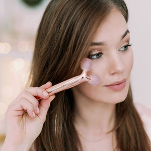 crystallove rose quartz 3d lift sculpt set - masażer liftingujący z kwarcu różowego
