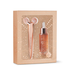 crystallove rose quartz 3d lift & sculpt set - masażer liftingujący