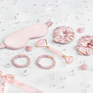 crystallove rose quartz home SPA set - zestaw prezentowy