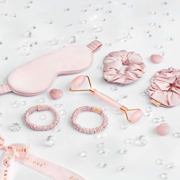 crystallove rose quartz home SPA set - zestaw prezentowy