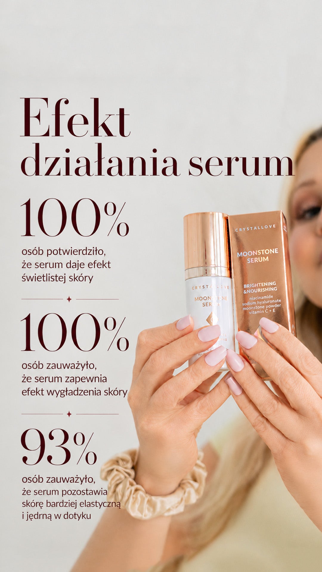 Efekty stosowania Moonstone Serum | CRYSTALLOVE Moonstone Serum