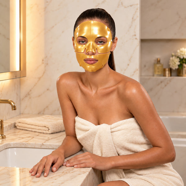 Maska hydrożelowa na twarz rozświetlająca | CRYSTALLOVE Gold Antioxidant Face Mask