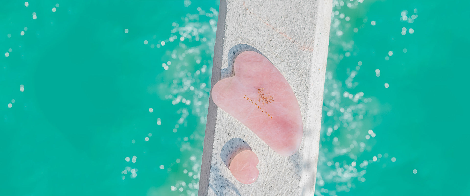Gua Sha z kwarcu różowego | CRYSTALLOVE Summer glow