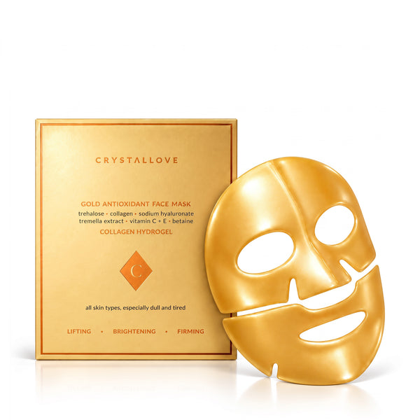 Hydrożelowa antyoksydacyjna maska do twarzy z kolagenem CRYSTALLOVE – Gold Antioxidant Face Mask