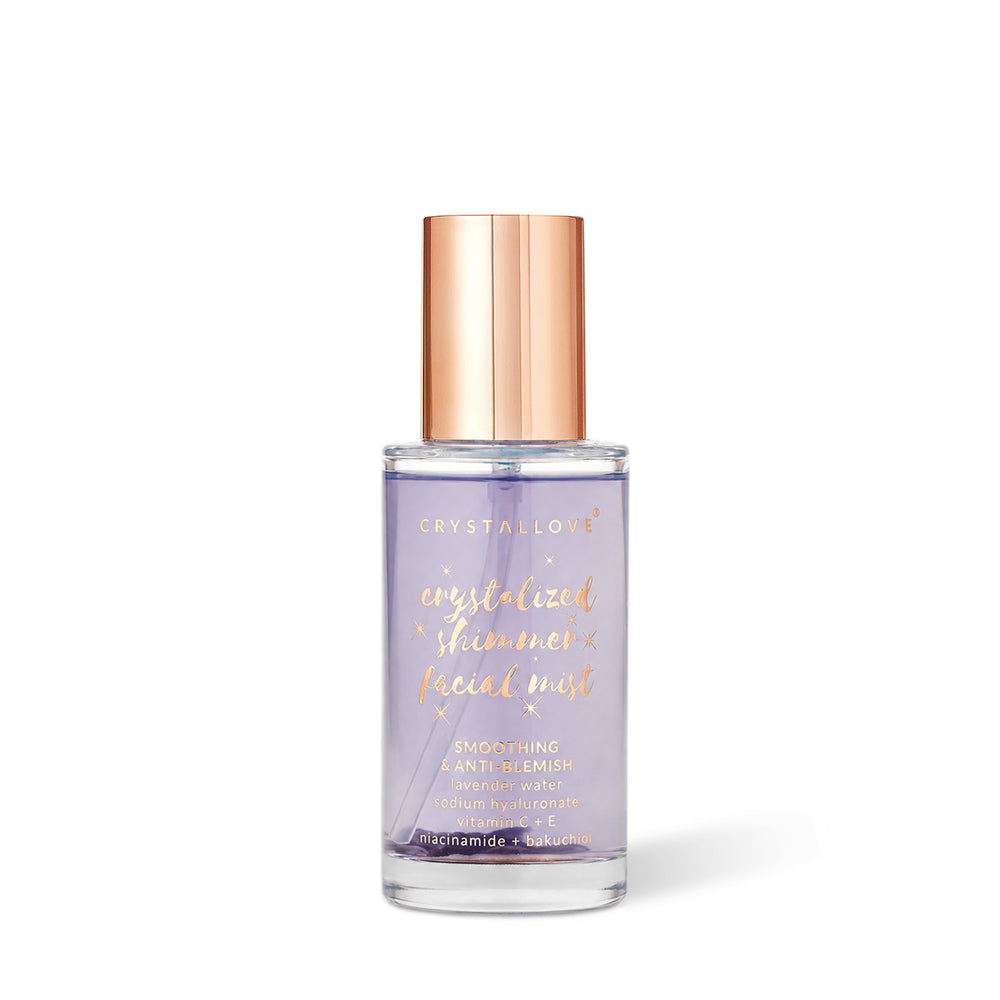 Mgiełka do twarzy z ametystem i lawendą | CRYSTALLOVE Amethyst Shimmer Facial Mist
