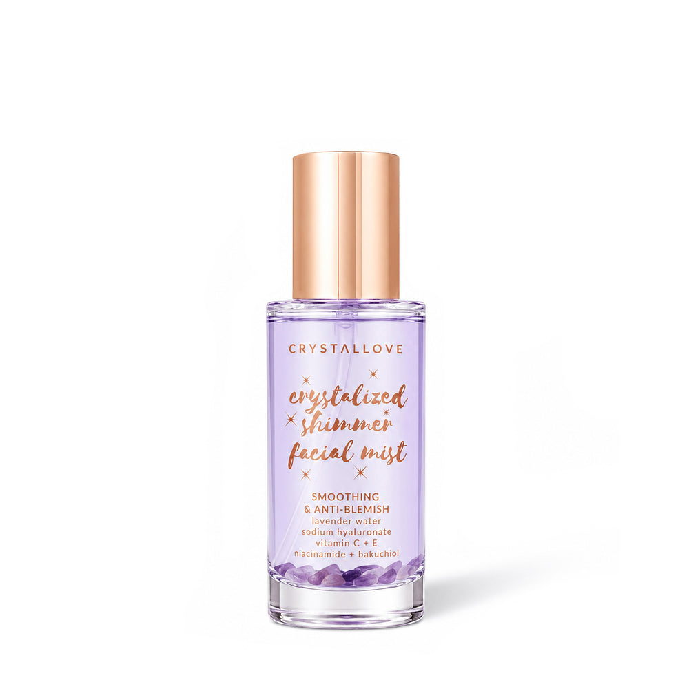 Mgiełka do twarzy z ametystem i lawendą | CRYSTALLOVE Amethyst Shimmer Facial Mist