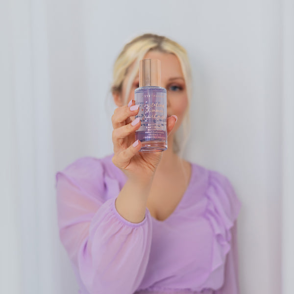 Mgiełka do twarzy z niacynamidem i bakuchiolem | CRYSTALLOVE Amethyst Shimmer Facial Mist