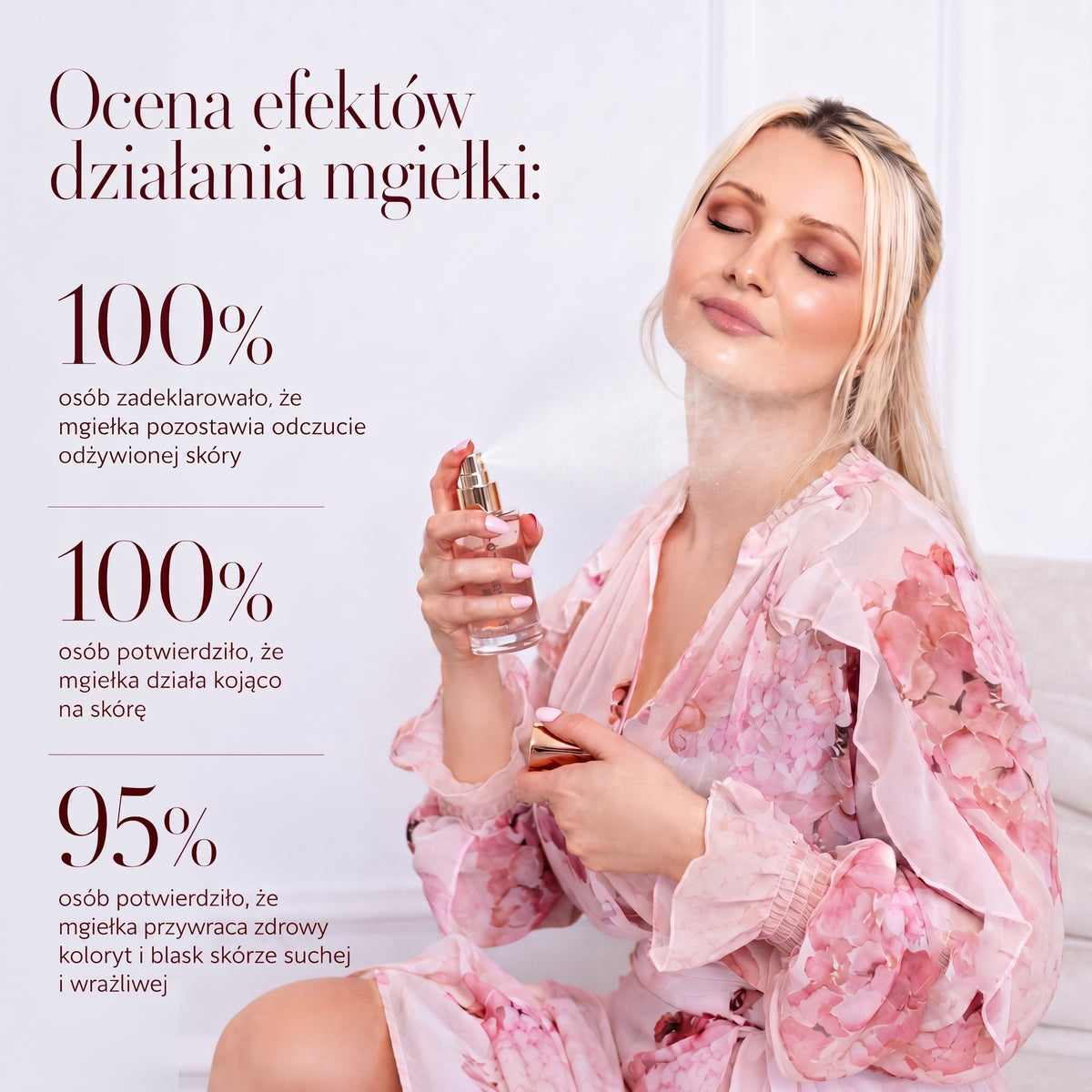 Różana mgiełka do twarzy CRYSTALLOVE Rose Quartz Shimmer Facial Mist wraz z oceną efektów działania produktu