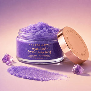 Peeling do ciała z ametystem i lawendą | CRYSTALLOVE Amethyst Body Scrub